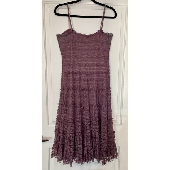 Max Studio Women’s Lace Midi Dress Size M – Mauve Lavender – Boho Romantic Style - Picture 3 of 6